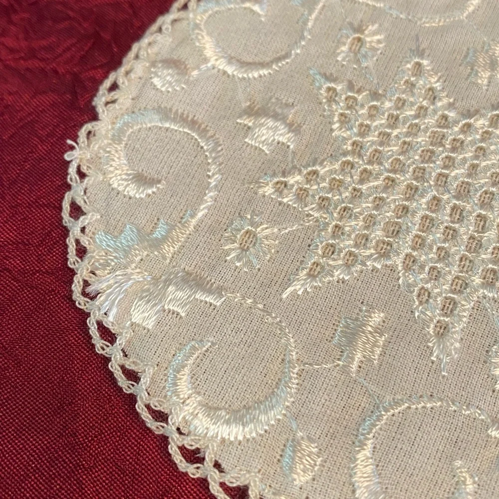 Beautiful Vintage Hand Embroidered Kalocsa Hungarian Coasters
